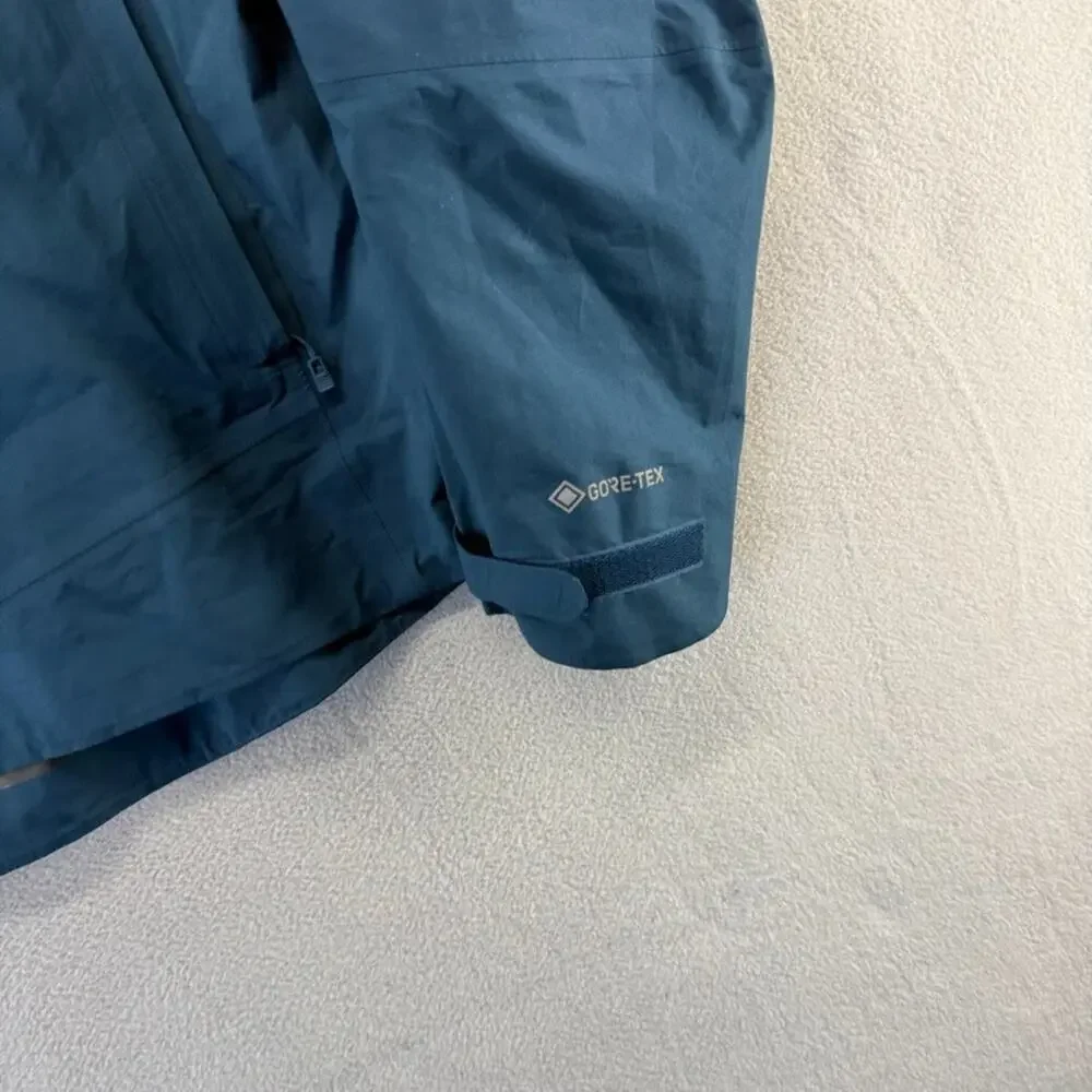 REI Rain jacket Women's 2XL Blue Full Zip Goretex Hooded Hood Waterproof Outdoor - Picture 2 of 13